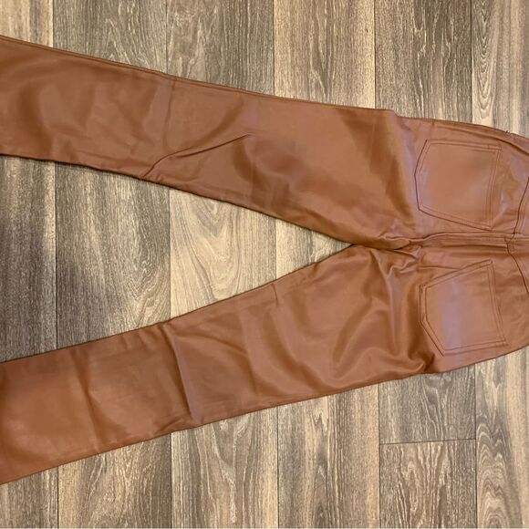 Steve Madden Caramel Faux leather Pants. Size: 27. NWT - Picture 3 of 3